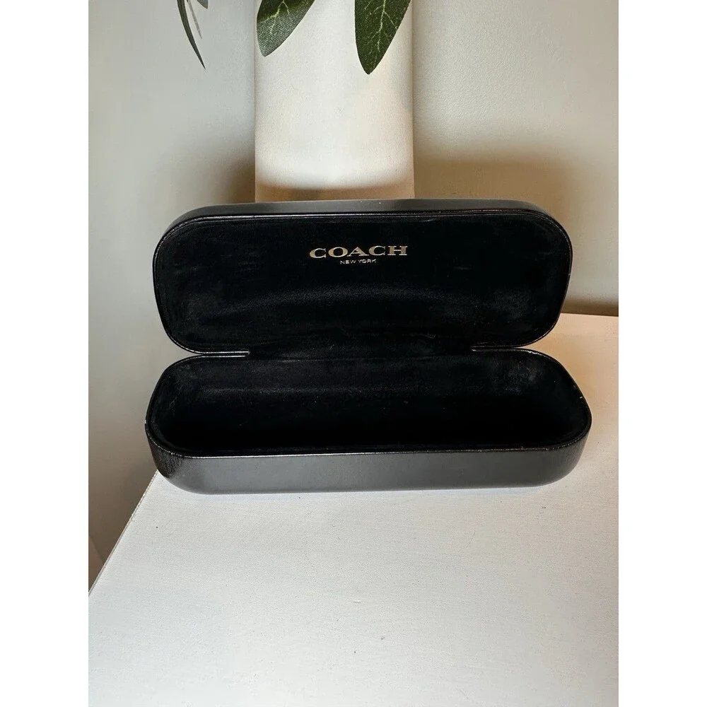 Coach New York Black Hard Shell Eyeglasses Sunglasses Case Protective Logo